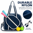 thumbnail image 7 of Waterproof Pickleball Paddle Bag for Men and Women, Large Capacity Tennis Bag with Adjustable Shoulder Strap and Zippered Paddle Compartment,M26, 7 of 7