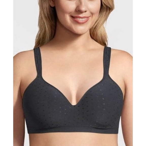 Bali BLACK DOT Wirefree Foam Bra, US 40DD, UK 40DD