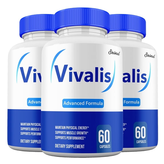 Vivalis Capsules for Men, Advanced Formula, All-Natural Maximum Strength, Vivalis Supplement Pills, Male Health (3 Pack)