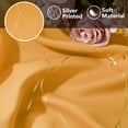 thumbnail image 3 of Deconovo Orange Blackout Curtains Silver Wave Foil Print Pattern Room Darkening Drapes 52Wx 63L inch Set of 2 Panels Orange Flame, 3 of 7