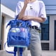 thumbnail image 4 of Mochila transparente de gran capacidad de PVC, mochila escolar, bolsa de playa, bolsa impermeable Wmkox8yii jkg4898, 4 of 7