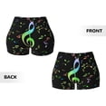 thumbnail image 6 of Yiaed Music Notes Print Women's Athletic Shorts Running Shorts Sporty Short High Waisted Elastic Workout Shorts for Yoga Gym Running & Sports -Large, 6 of 8