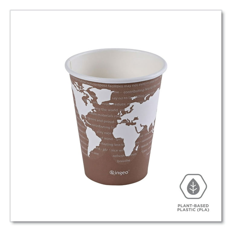World Art Renewable and Compostable Hot Cups, 8 oz, Plum, 50/Pack World Art Renewable and Compostable Hot Cups, 8 oz, Plum, 50/Pack