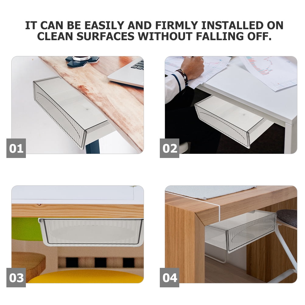 FOMIYES HOMEMAXS Under Desk Storage Drawer Organizer Box 1 Set for Office and Household Use