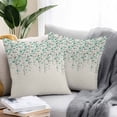 thumbnail image 3 of Outdoor Pillow Cover Teal Green Floral Set of 2 Waterproof Throw Pillowcases Spring Flowers Decorative Patio Furniture Pillows for Couch Garden Indoor & Outdoor Use, 3 of 9
