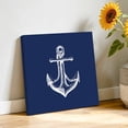 thumbnail image 3 of Canvas Wall Art Coastal Canvas Art Print Illustration Anchor Rope Pictures Wall Decor for Living Room Bedroom Artwork Decorations Stretched Framed Ready to Hang 16"x16", 3 of 9