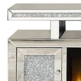 thumbnail image 2 of Mirrored TV Stand with LED Fireplace and Remote, Silver, 2 of 5