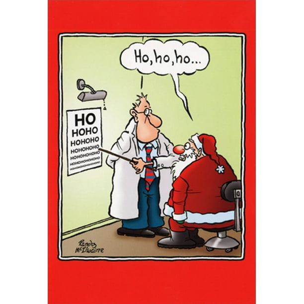 Nobleworks Santa with Eye Doctor Funny Christmas Card