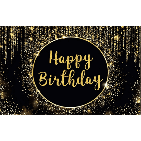 LUUFILx Black Pink Happy Birthday Background Rose Gold Glitter Balloon Party Decor Family Portrait Photography Backdrop Birthday Decor