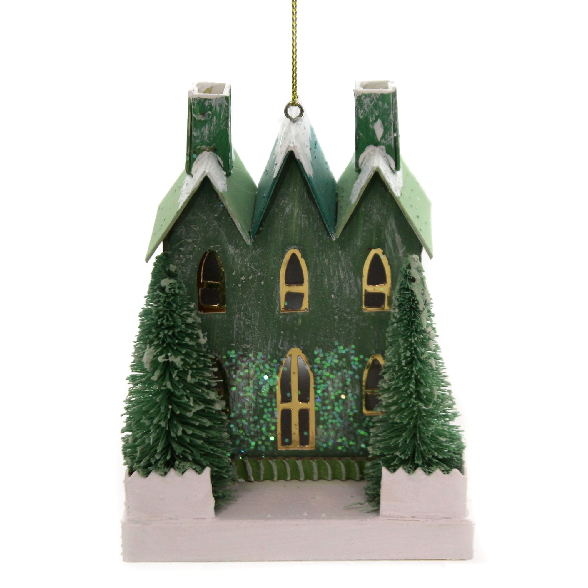 Cody Foster Spectrum House Ornament Paper Christmas Home Family Po1077 Green