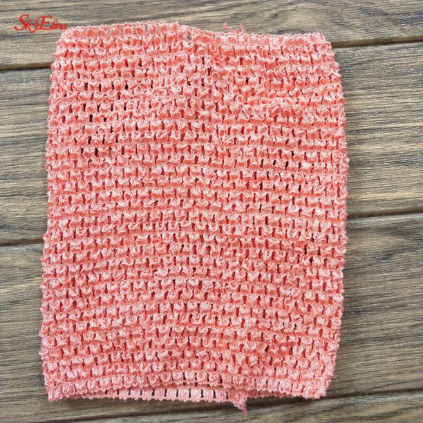 Pecho de 9 pulgadas para niños, 23x20cm, 24 colores, diadema de ganchillo, tutú, Tops anchos, falda, vestido, 6Z