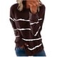 thumbnail image 2 of Pntutb moda mujer cuello redondo manga larga camiseta otoño estampado blusa suelta tops Pntutb Pntutb-4537, 2 of 5