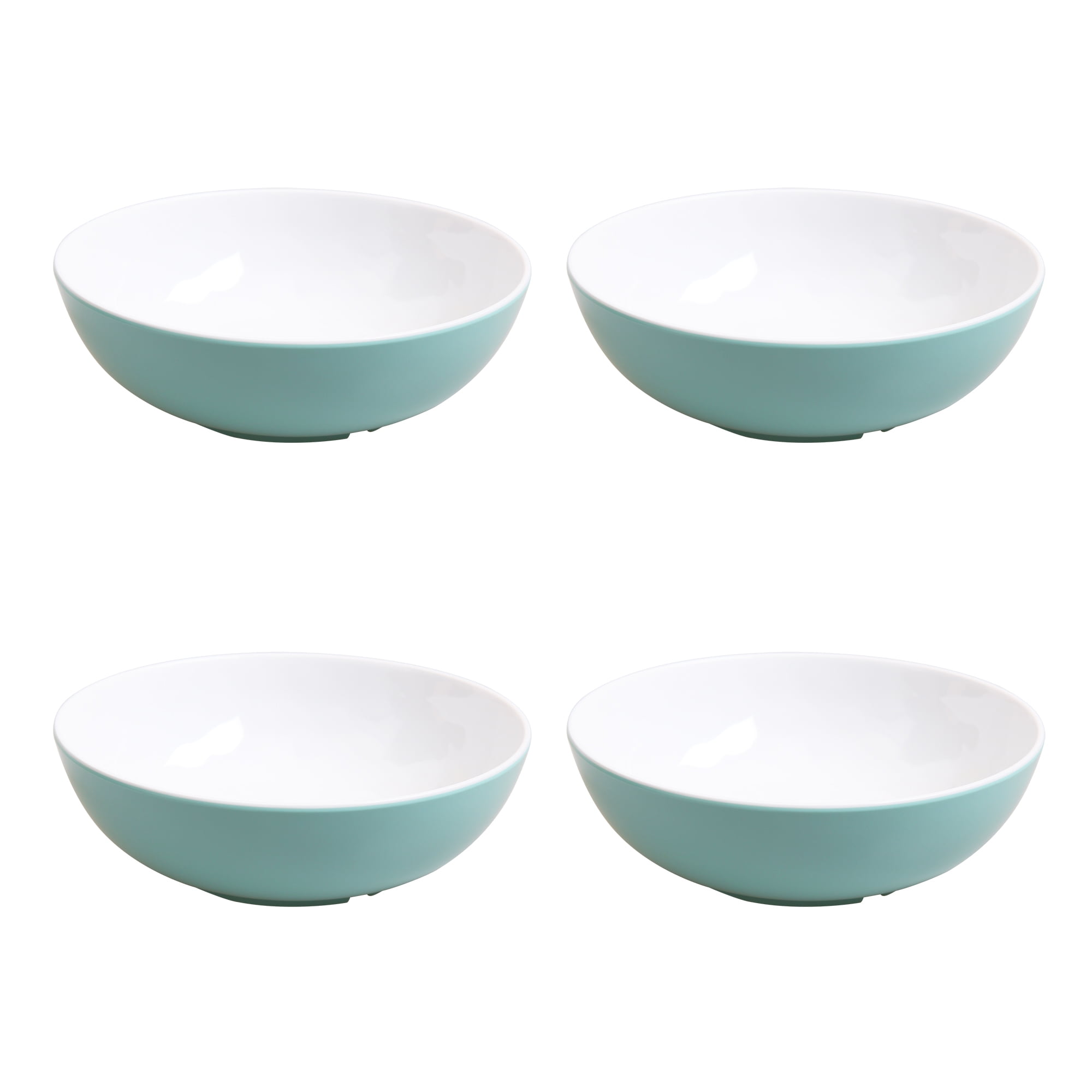 Mainstays Melamine Mix and Match 4Pack Cereal Bowls, Teal