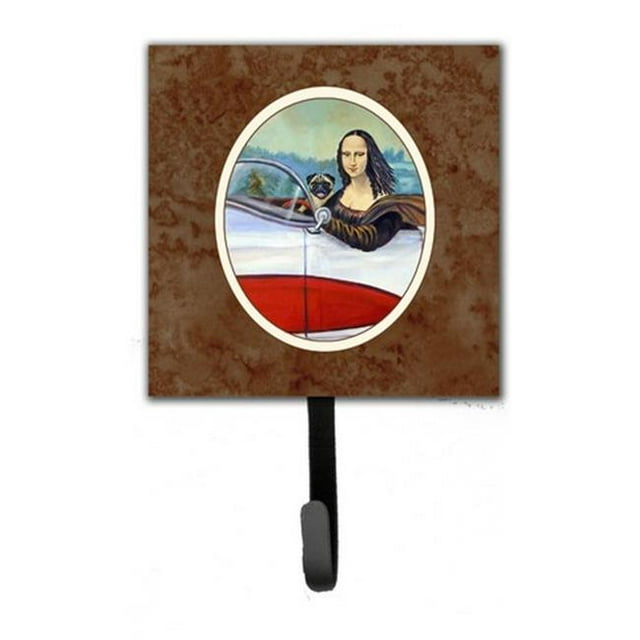 Porte-Laisse Ou Porte-Clés Fawn Pug & Mona Lisa