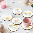 thumbnail image 2 of Easter Cute Rabbit Blessing Words 2D Wooden Coffee Cup Set With Heat Insulation And Slip Function As A Decorative Item, 2 of 4