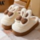 thumbnail image 3 of Zapatos de algodón para mujer, zapatillas peludas de nuevo estilo 2024, lindas zapatillas de invierno para mujer, además de terciopelo, versátiles y cálidas para parejas, 3 of 5