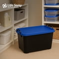 thumbnail image 5 of Life Story 55 Qt Stackable Storage Bin, Heavy Duty Lidded Container, Black/Blue, 6 Pack, 5 of 8