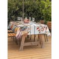 thumbnail image 2 of Outdoor Tablecloth with Umbrella Hole and Zipper, Fall Brown Eucalyptus Rectangle Table Cloth 60x120 Inch Waterproof Tablecloth, Thanksgiving Pumpkins Farmhouse Wood Picnic Table Cover for Patio, 2 of 7