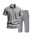 thumbnail image 7 of Rvwovn Men's Casual Summer Shirt and Shorts Set Linen-Blend Breathable Comfortable 2 Piece Outfit, 7 of 7