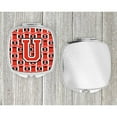 thumbnail image 4 of Letter U Football Scarlet and Grey Compact Mirror, 4 of 4