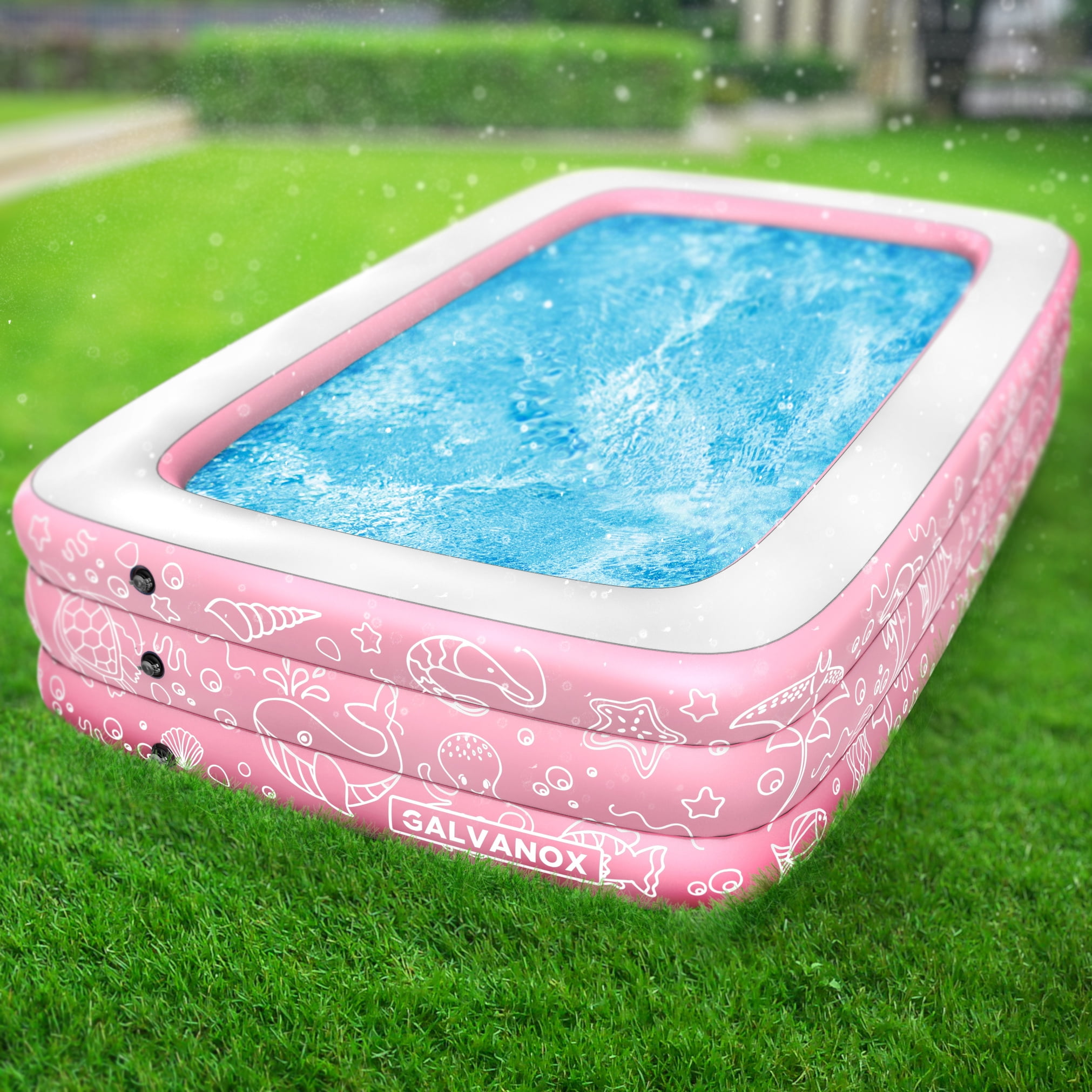EXTRA LARGE Inflatable Pool Above Ground Swimming Pool for Kiddie Kids 22/" Deep