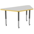 thumbnail image 4 of ECR4Kids 30in x 60in Trapezoid Premium Thermo-Fused Adjustable Activity Table Grey/Yellow/Black - Super Leg, 4 of 8