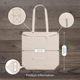 thumbnail image 3 of 24-Pack Cotton Tote Bags with 4" Gusset, 15"x16"x4" Economical Lightweight Reusable Grocery Shopping Cloth Bags, Bulk Blank Plain Totes for DIY, Vinyl, Sublimation, Gift (Natural), 3 of 6