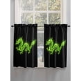 thumbnail image 5 of Dragon Flames Bathroom Window Curtain, Green Dragons Abstract Modern Art Light Filtering Coffee Kitchen Curtains, Bedroom Living Room Curtains 2 Panel 84"x45", 5 of 6