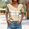 thumbnail image 4 of Camisetas de Manga Corta para Mujeres Casual, Camiseta con Botón Impreso a Damas para Diario, Espectáculo Y Fiesta, 4 of 6