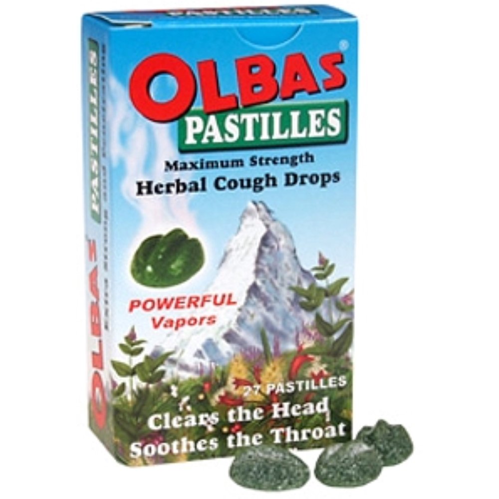 Olbas Pastilles Maximum Strength Herbal Cough Drops 27 ea (Pack of 4