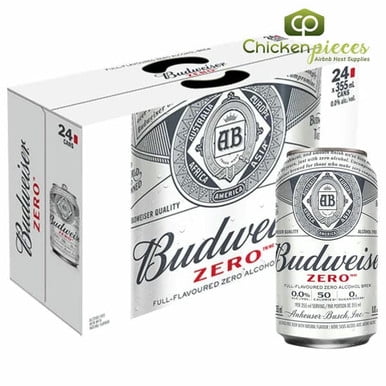 Budweiser Zero Non-alcoholic Beer 355mL/12oz (24/Case)