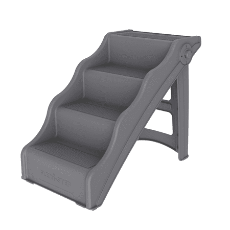 Tail Waggers Dog Stairs Flexi-Step Foldable Dog Steps with 4-Step Design and Non-Slip Treads Medium