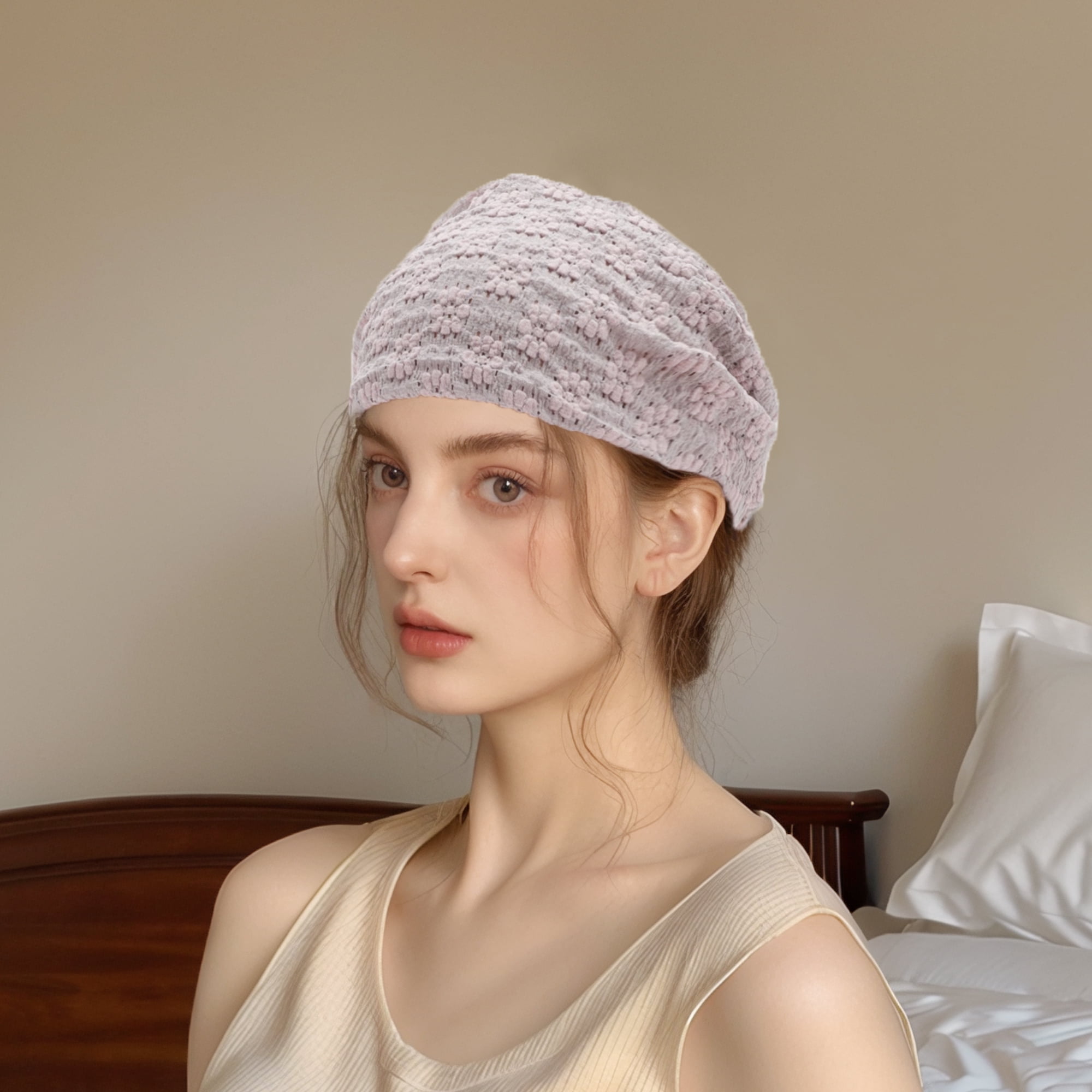 Unique Bargains 1pc Fashion Floral Wide Headwrap 9.45"x6.3" Pink