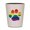 White/Black, variant on CafePress - Gay Pride Rainbow Paw Print - White/Black Shot Glass, Unique and Funny Shot Glass