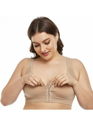 POP CLOSETS Post Surgery Bra Surgical for Women Plus Size Compression Front  Closure Bras Sports Support Bra with Adjustable Straps Wirefree 