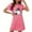 aaa_Hot Pink, variant on Elvqul Halloween Nightgowns for Women Halloween Loungewear Short Sleeve Womens Pajamas Plus Size