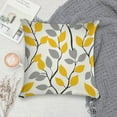 thumbnail image 5 of Yellow And Gray Leaves Modern Art Pillow Covers,Yellow And Gray Leaves Modern Art Throw Pillow Covers 24"×24" ,Living Room Sofa Couch Pillow Covers,Decorative Pillow Covers, 5 of 7