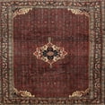 thumbnail image 1 of Ahgly Company Tapis d'Intérieur Lavable en Machine Carré Traditionnel Rouge Profond, 9 Pieds Carré, 1 of 7