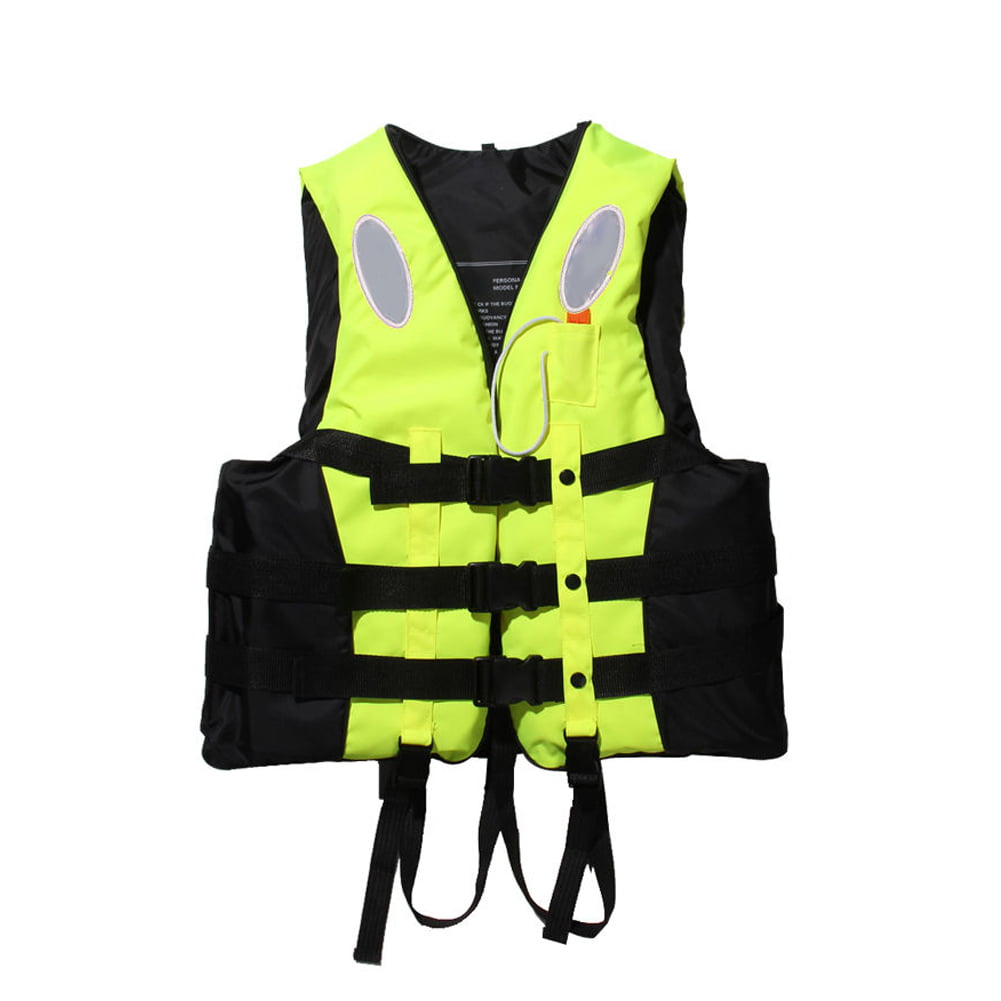 Adults Kids Life Jacket Swimming Drifting Floating Buoyancy Aids Vest w/Whistle 