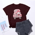 thumbnail image 5 of Meichang T-Shirts de la Saint-Valentin pour Femmes, T-Shirt Graphique Cœur d'Amour, Manches Courtes, Col Rond, Décontracté, Blouses, Joyeuse Saint-Valentin, 5 of 5