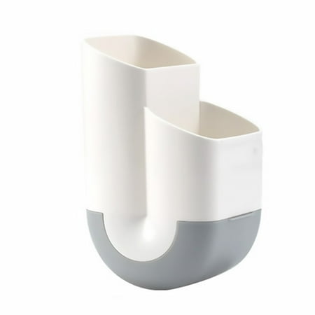 

1Pc Chopstick Cage Kitchen Tableware Holder Wall-mounted Spoon Cage (White)