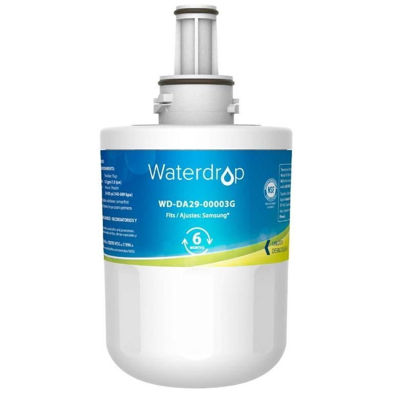 Waterdrop DA29-00003G Refrigerator Water Filter, NSF 53&42 Certified to Reduce 99% Lead, Replacement for Samsung Da29-00003g, Aqua-Pure Plus Da29