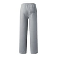 thumbnail image 4 of Letdown Men's Sweatpants Elastic Bottom Athletic Jogger Drawstring Waist Lightweight Sweat Pants Lounge Pants with Pockets Light GrayS, 4 of 4