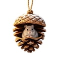 thumbnail image 2 of Kbndieu Forest Animal Christmas Acorn Ornaments, Woodland Animal Ornaments for Tree, Christmas Tree Hanging Decorations for Animal Lovers & Home Holiday Decor, 2 of 7