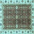 thumbnail image 1 of Ahgly Company Indoor Square Oriental Light Blue Modern Area Rugs, 5' Square, 1 of 4