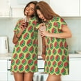 thumbnail image 4 of Naloa Summer Watermelon Print Women Nightgowns,Womens Loungewear,Short Sleeve Sleepwear,Comfy Ladies Nightdress, 4 of 6