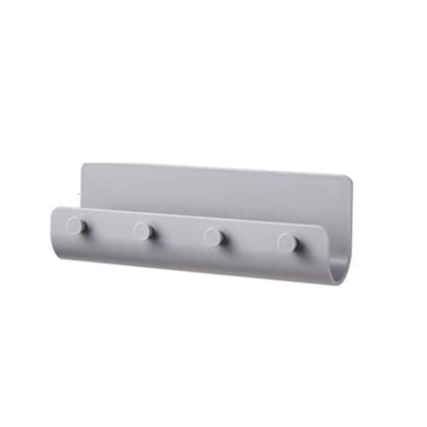 Bearachild Gancho de pared Cocina moderna Gancho para colgar en el baño Soporte de almacenamiento Ganchos adhesivos Titular de llavero Almacenamiento y organización del hogar Gris Bearachild HA025957-01