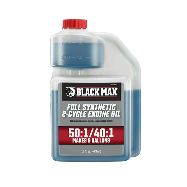 Black Max 16oz Full Synthetic 2Cycle Oil, Makes 6 Gallons