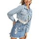 thumbnail image 5 of SAYOO - Abrigo corto para mujer, manga larga/sin mangas con borlas decorativas, chaqueta corta con botones, estilo casual de calle, prendas de vestir exteriores SAYOO  XS S M L, 5 of 8