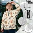 thumbnail image 6 of Uorisanigo Girls Half Zip Pullover Sweatshirt Oversized Athletic Tops Cute Dog Print Long Sleeve Pullover Top Kids Youth Back To School Sweatshirts Quarter Zipper Hoodies No Hood, 6 of 7
